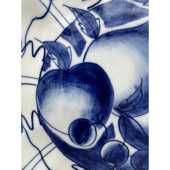 Cardinal Inc 1993 Blue Fruit Salad Plate Made in Thailand 7.5" Vintage - Picture 4 of 5